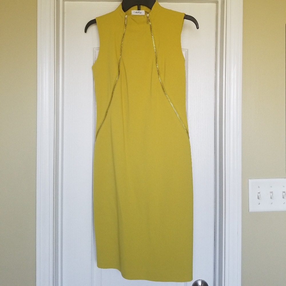 Calvin Klein Sleeveless Zipper Sheath Dress